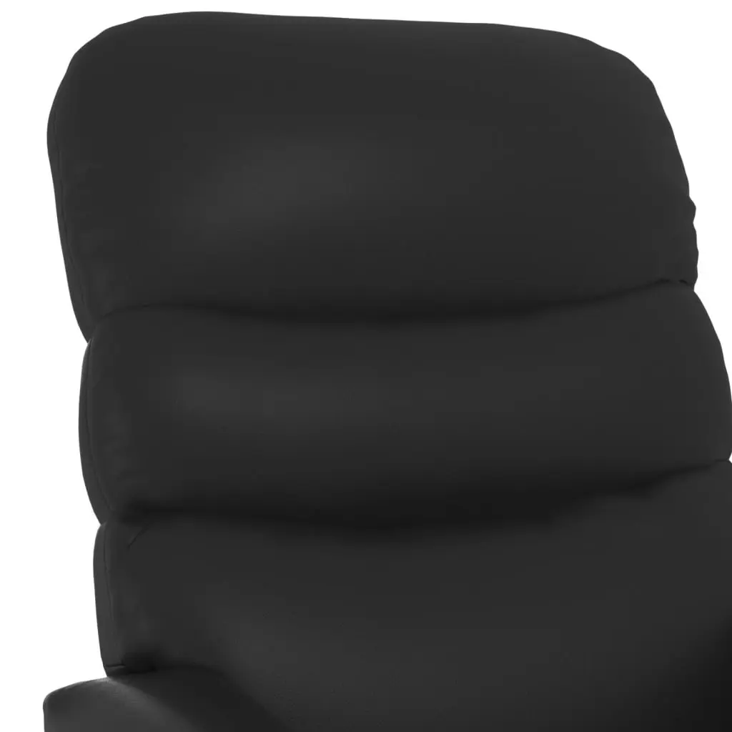 Recliner Chair Black Faux Leather 348311