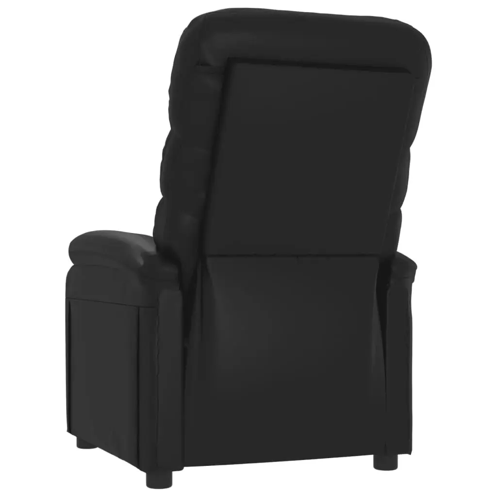 Recliner Chair Black Faux Leather 348311