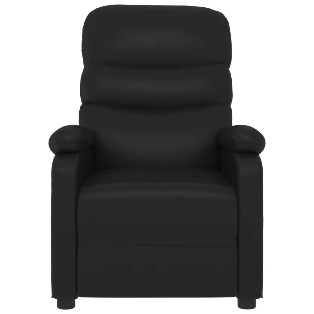 Recliner Chair Black Faux Leather 348311