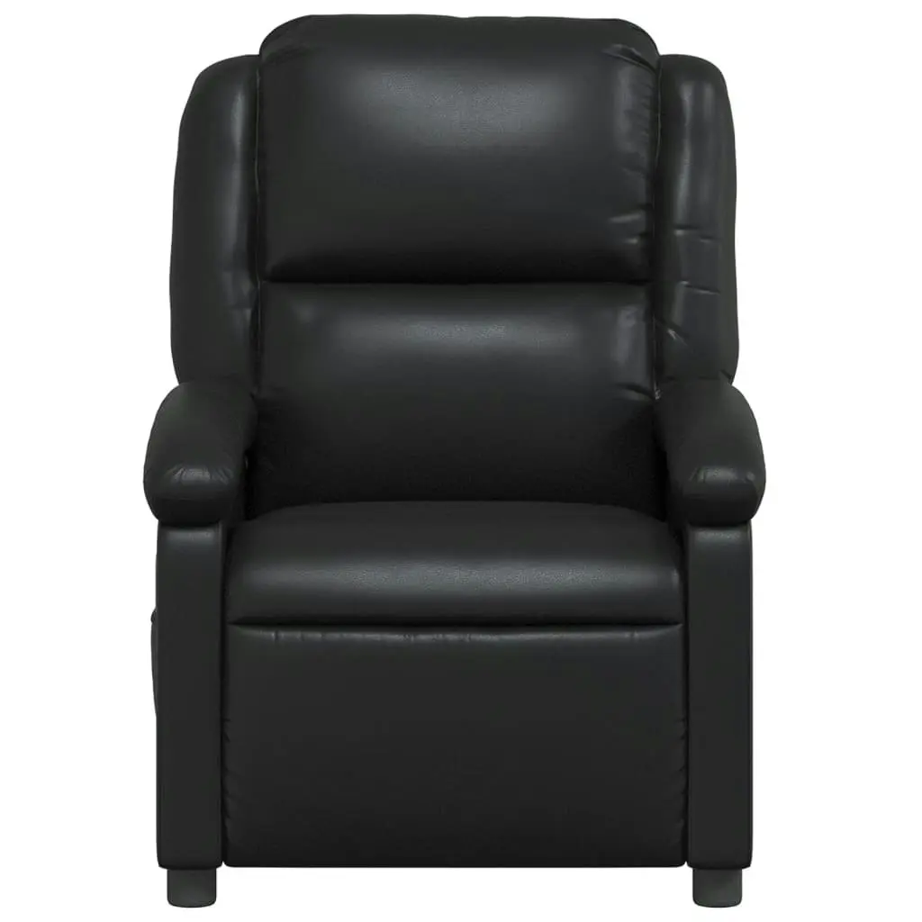 Recliner Chair Black Faux Leather 371775