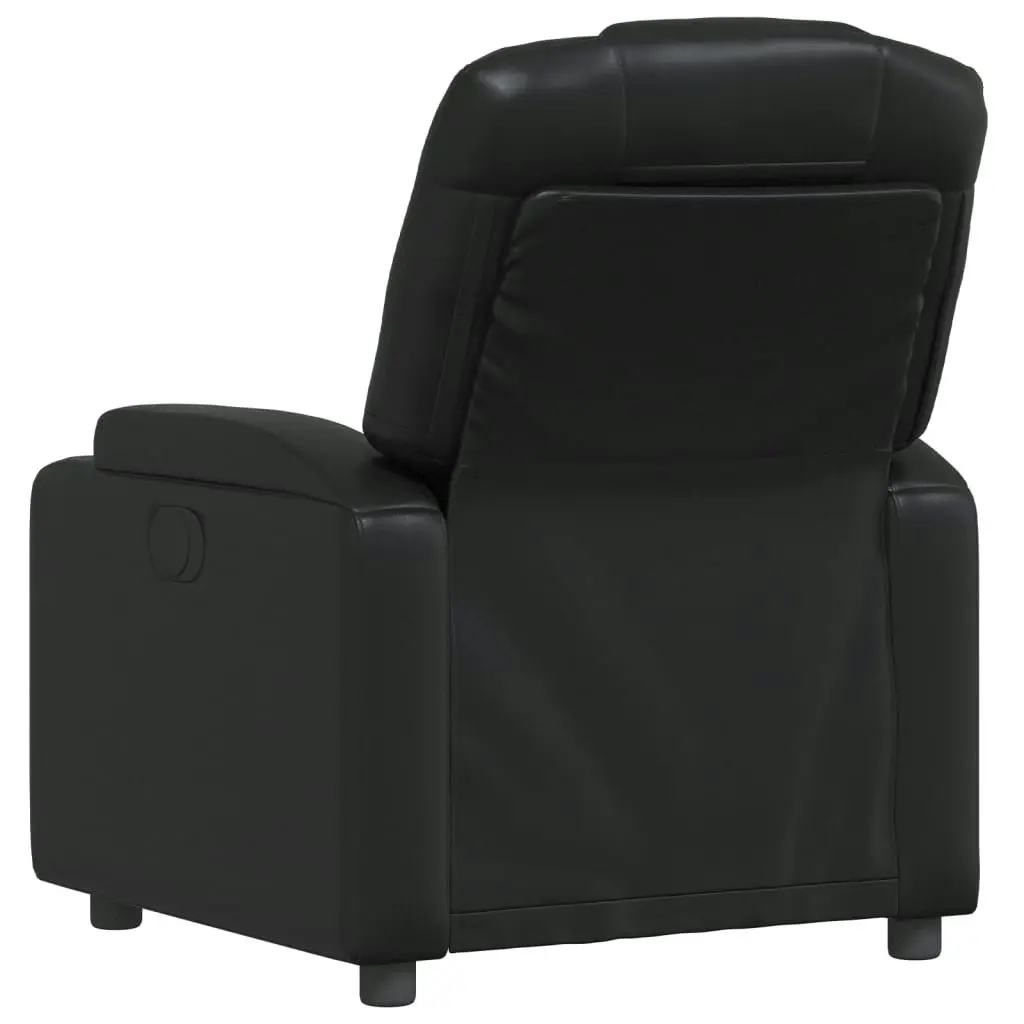 Recliner Chair Black Faux Leather 372389