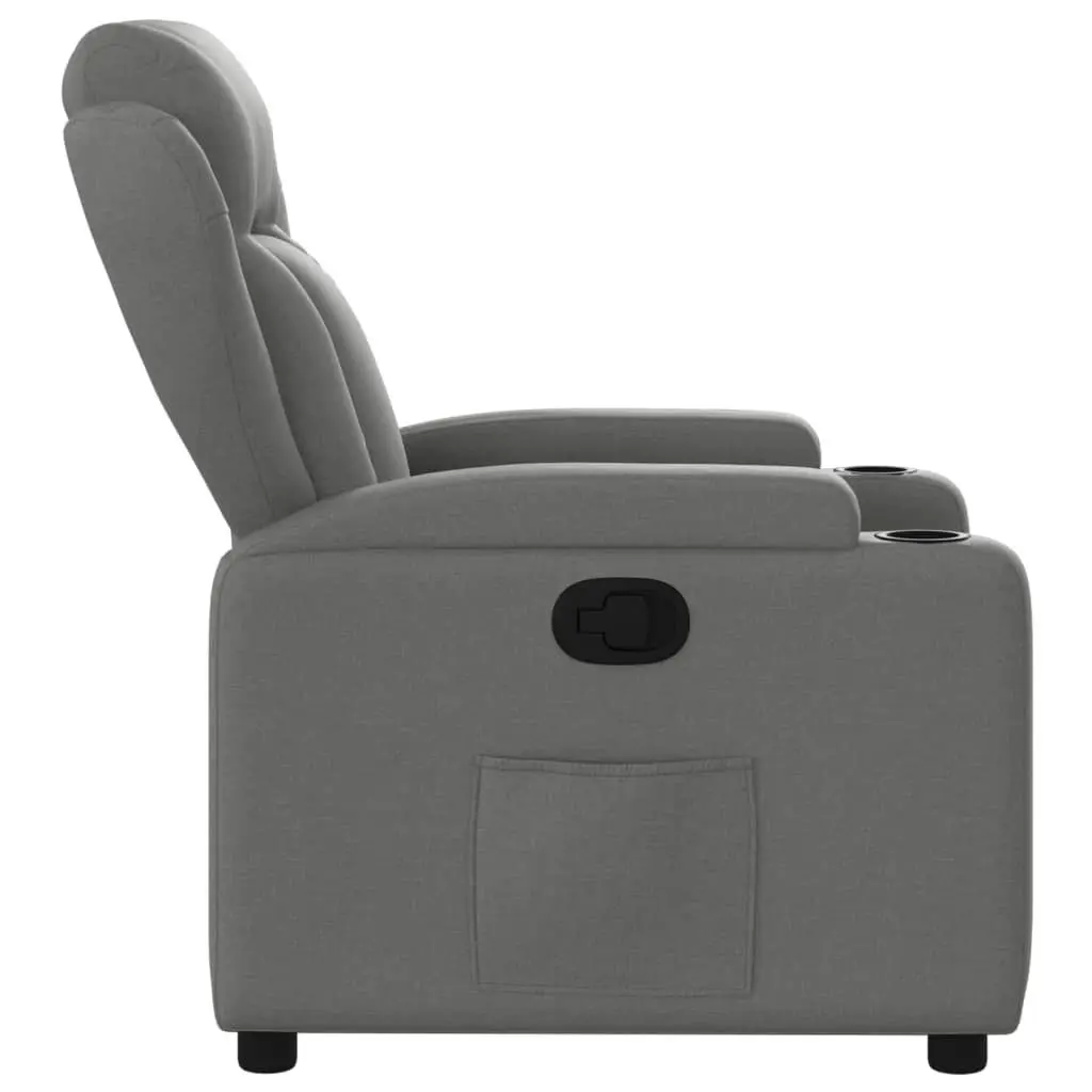 Recliner Chair Dark Grey Fabric 3205565