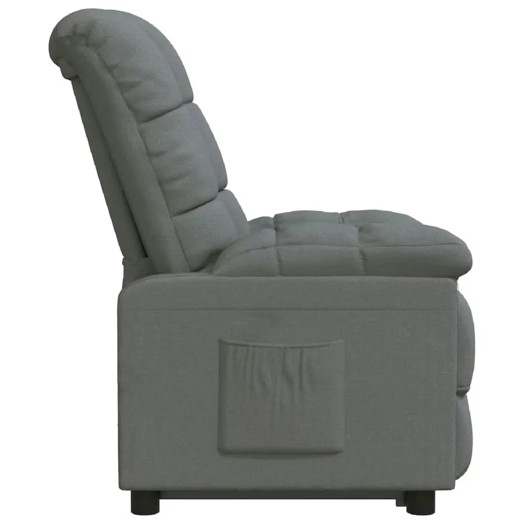 Recliner Chair Dark Grey Fabric 342722