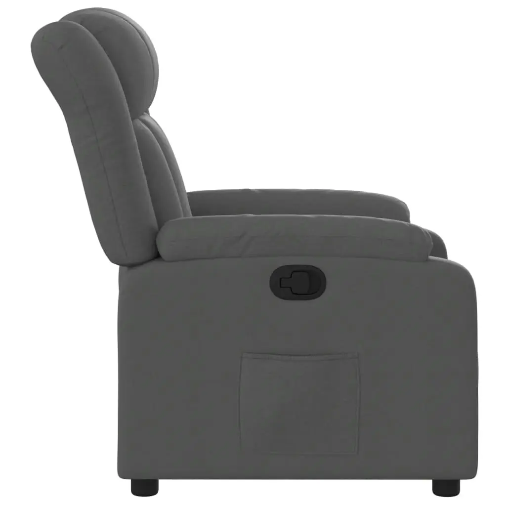 Recliner Chair Dark Grey Fabric 3205773