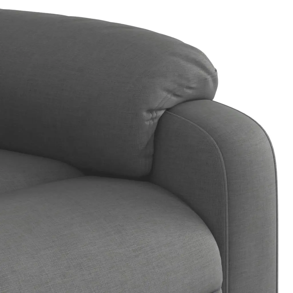 Recliner Chair Dark Grey Fabric 373463