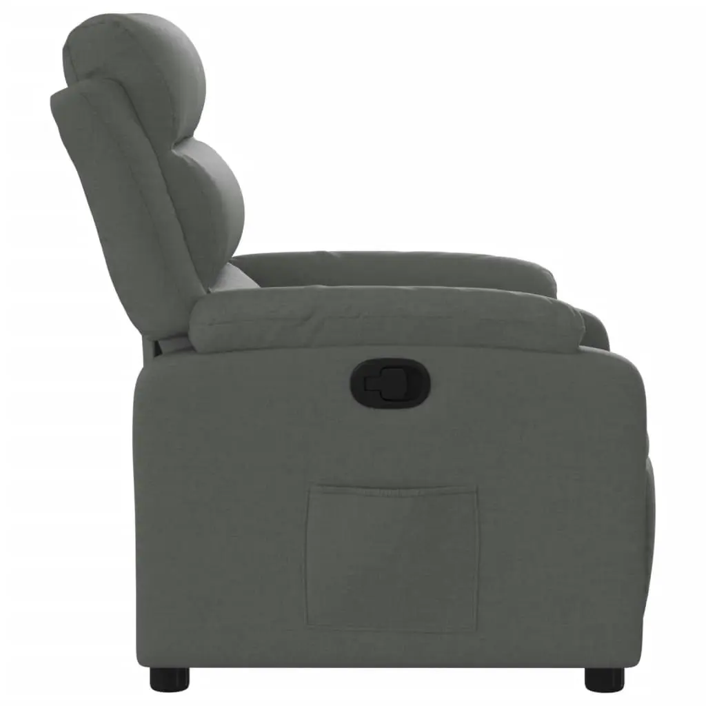 Recliner Chair Dark Grey Fabric 373463