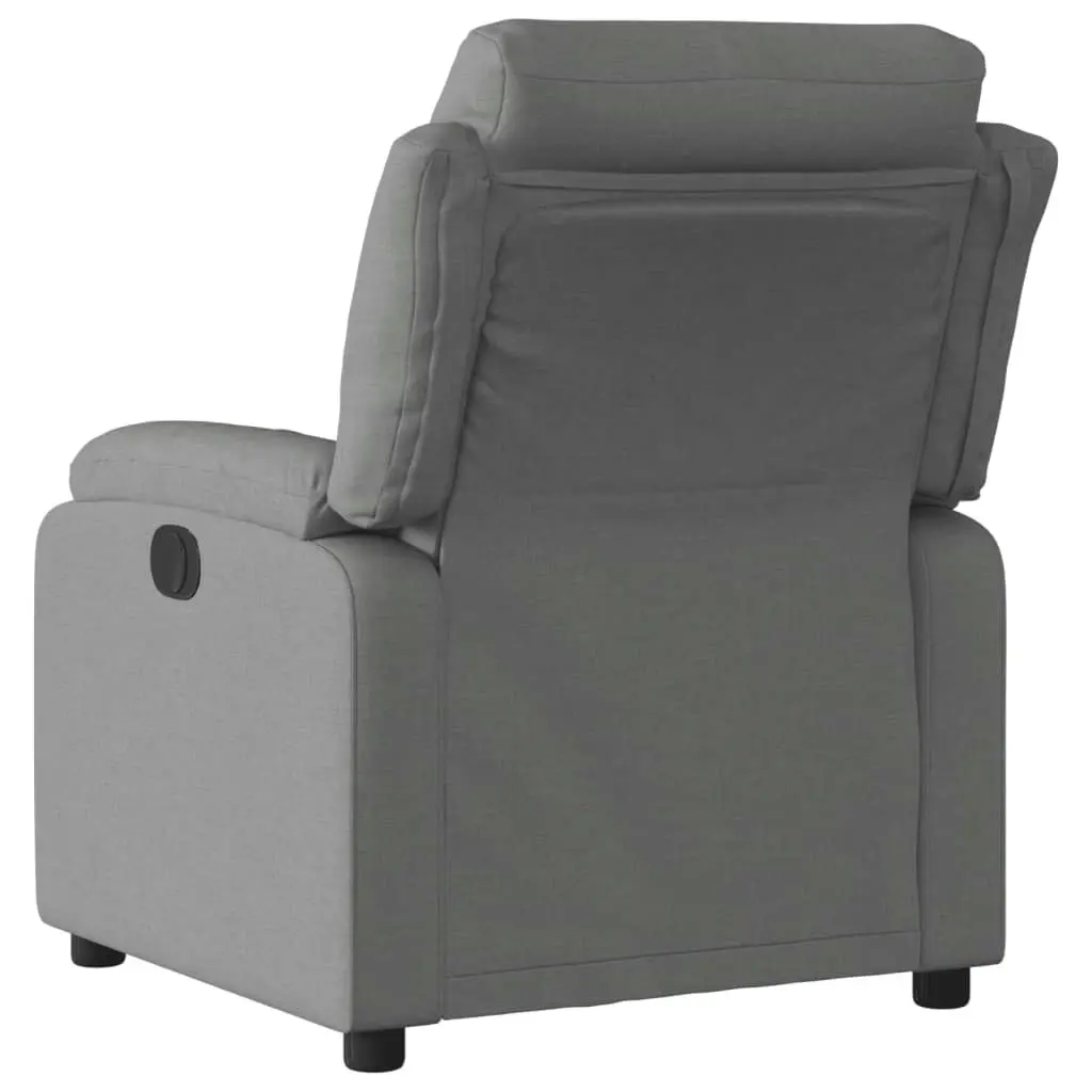 Recliner Chair Dark Grey Fabric 373463