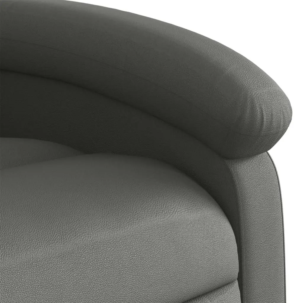 Recliner Chair Grey Real Leather 3205470