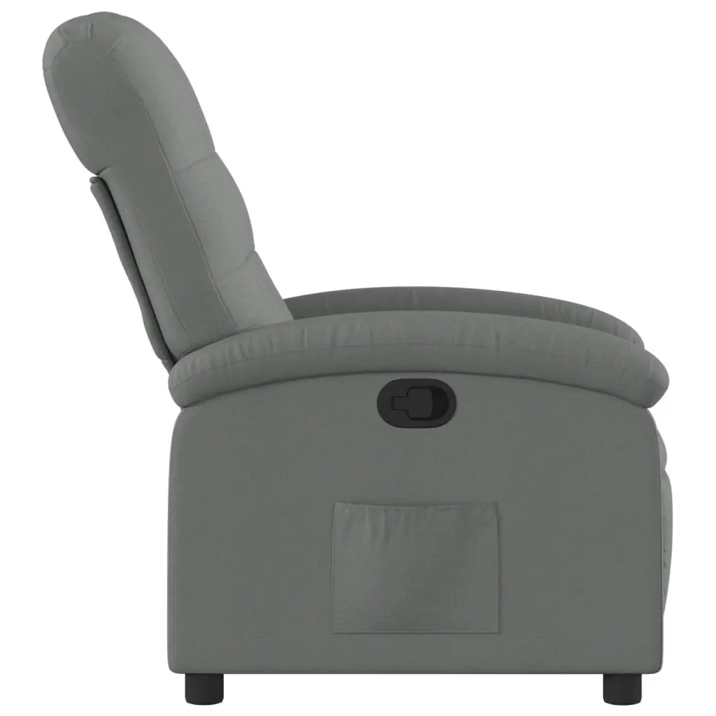 Recliner Chair Dark Grey Fabric 3205381