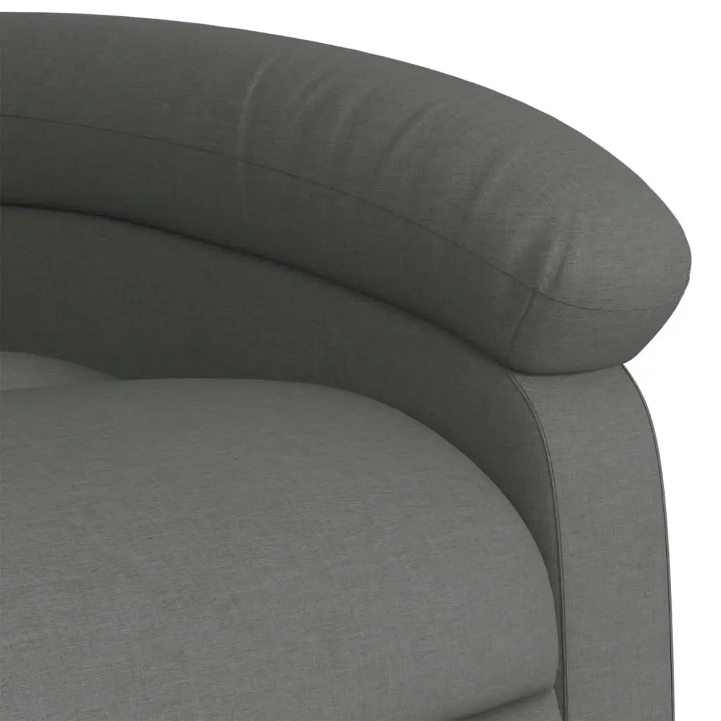 Recliner Chair Dark Grey Fabric 3205381