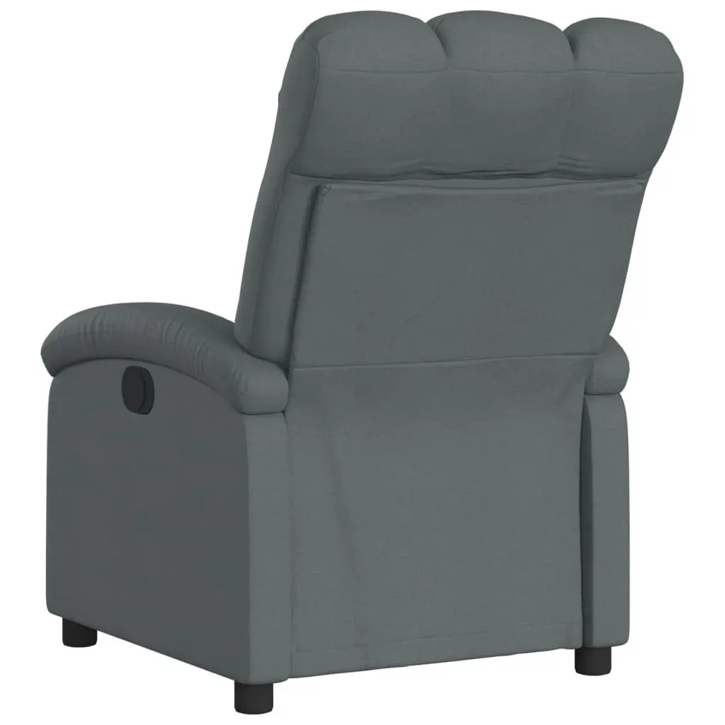 Recliner Chair Dark Grey Fabric 3205381