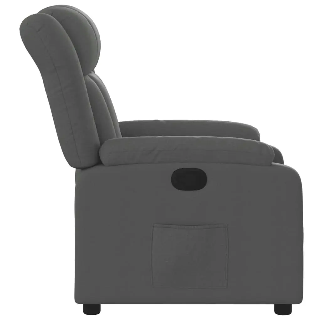 Recliner Chair Dark Grey Fabric 373575