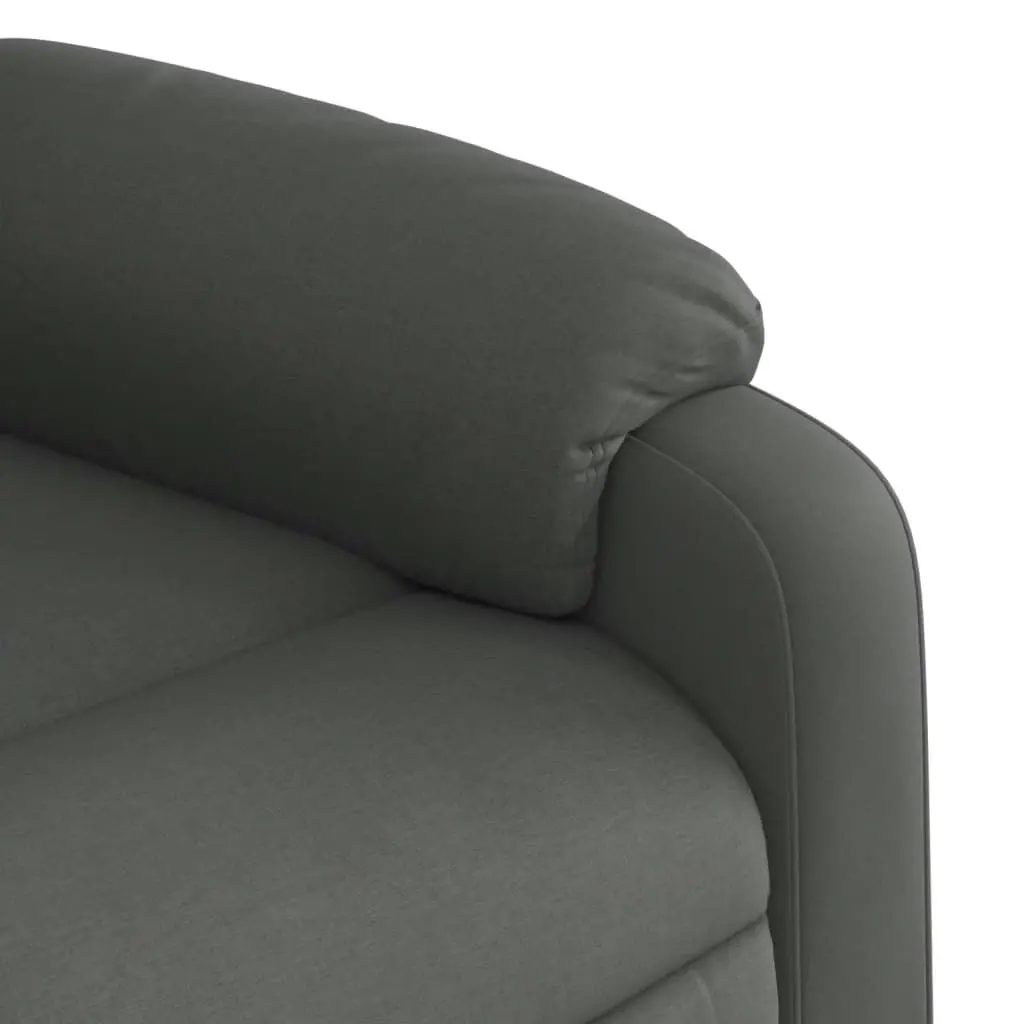 Recliner Chair Dark Grey Fabric 373575