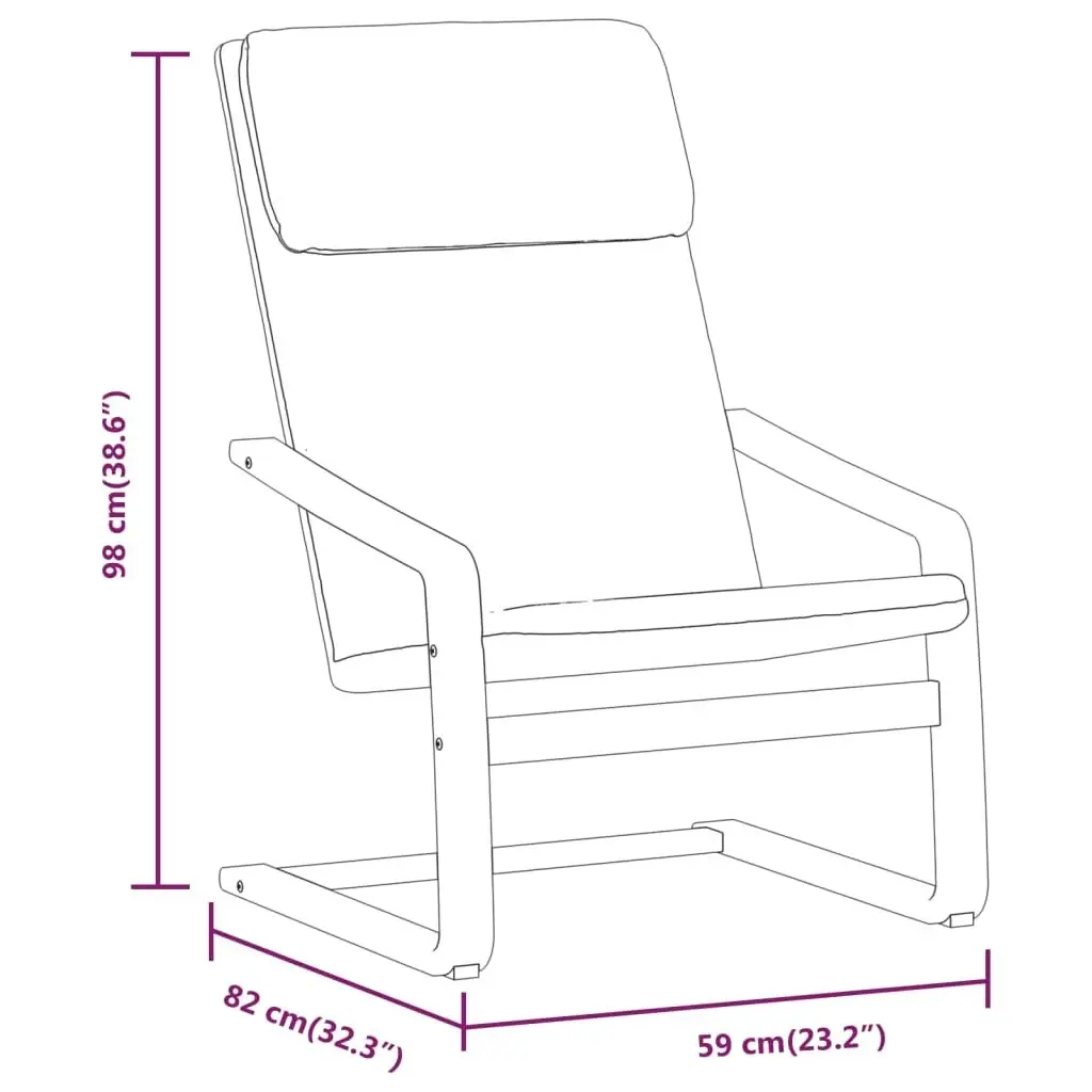 Relaxing Chair Black Fabric 351055