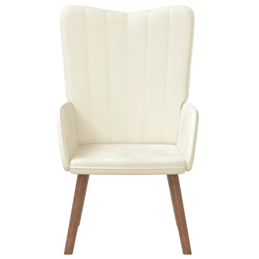 Relaxing Chair Cream White Velvet 327664