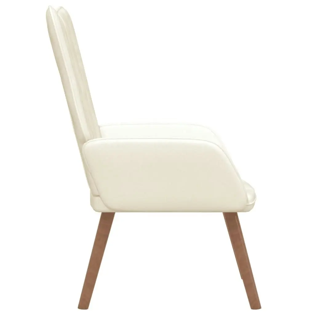 Relaxing Chair Cream White Velvet 327664