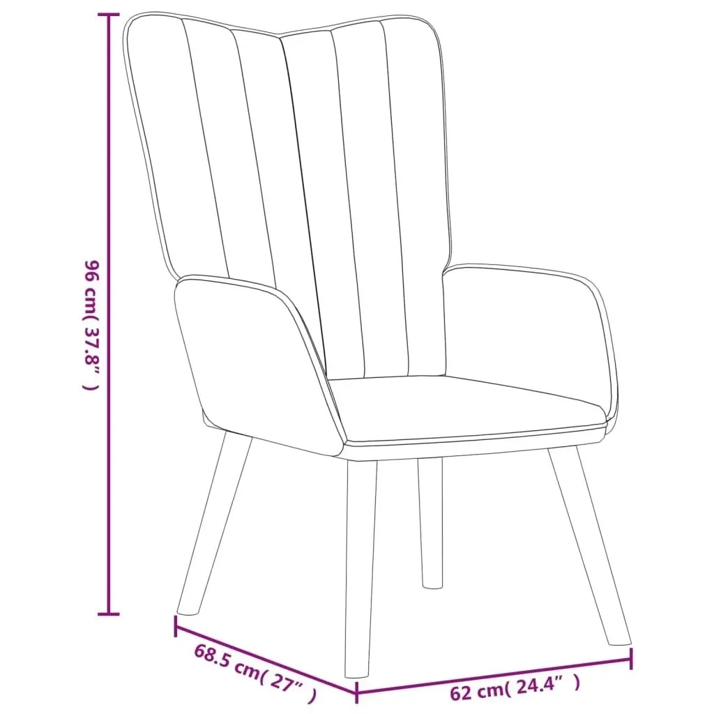 Relaxing Chair Cream White Velvet 327664