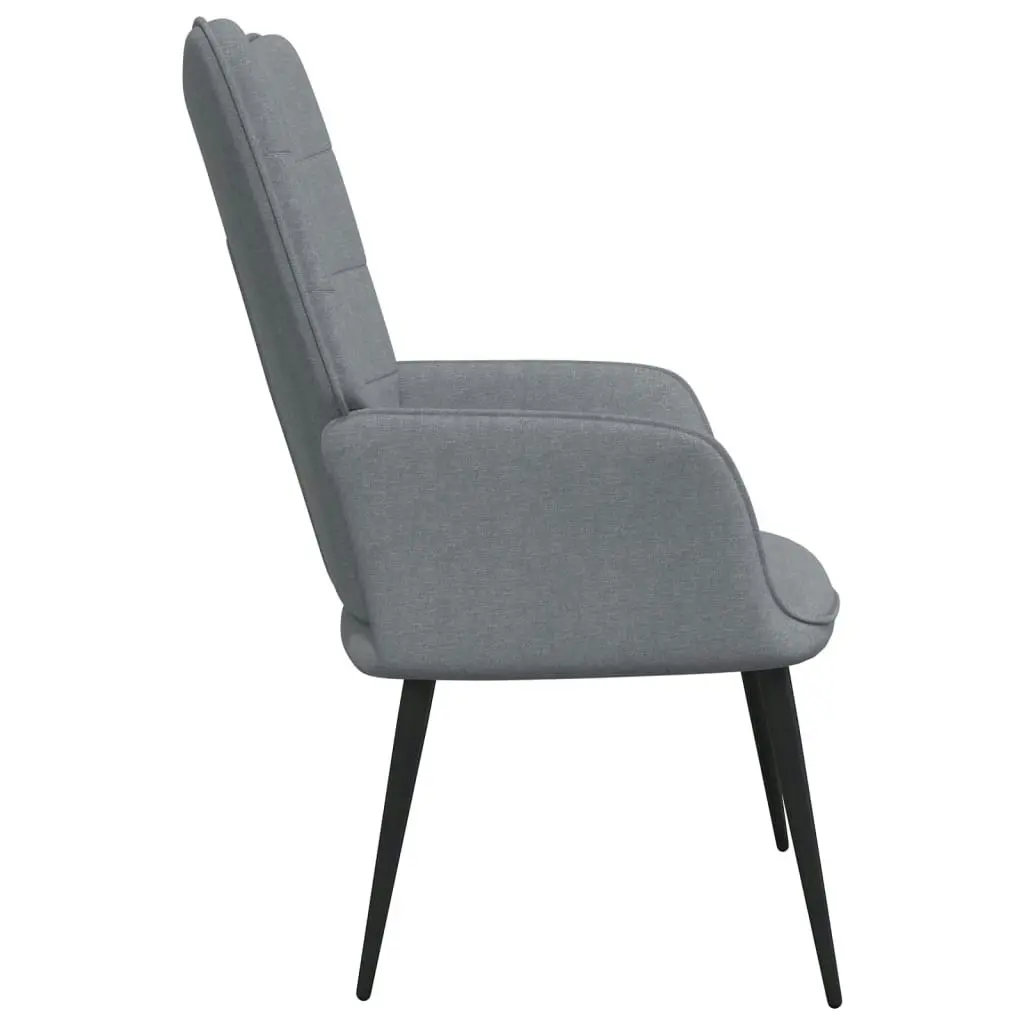 Relaxing Chair Light Grey Fabric 327941