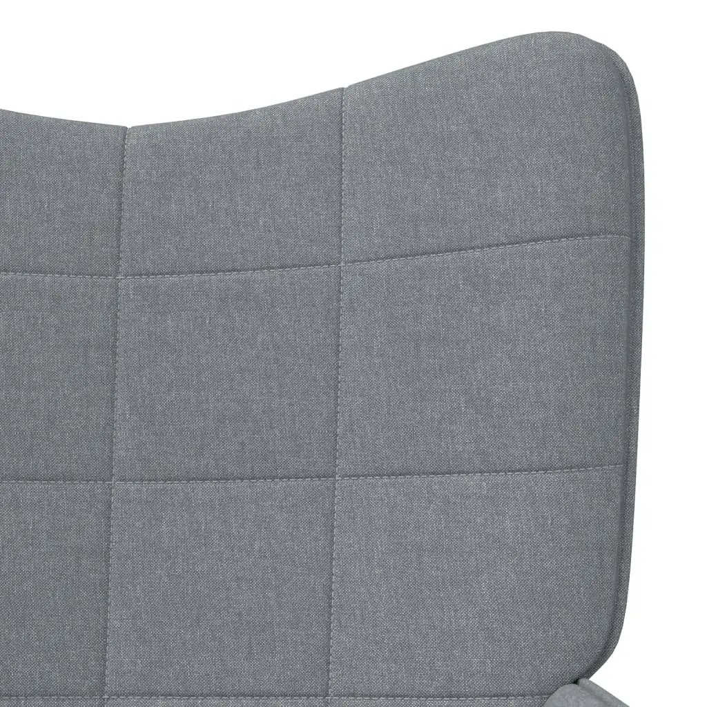 Relaxing Chair Light Grey Fabric 327941