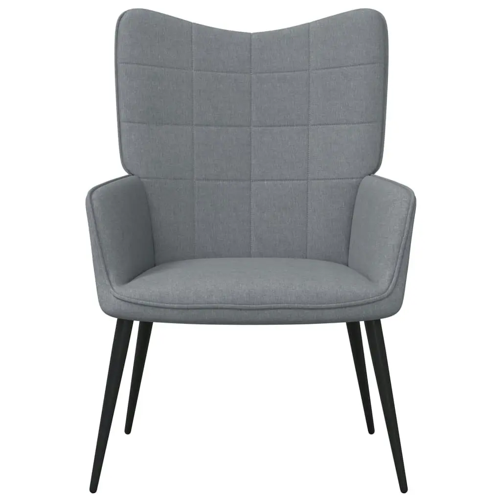 Relaxing Chair Light Grey Fabric 327941