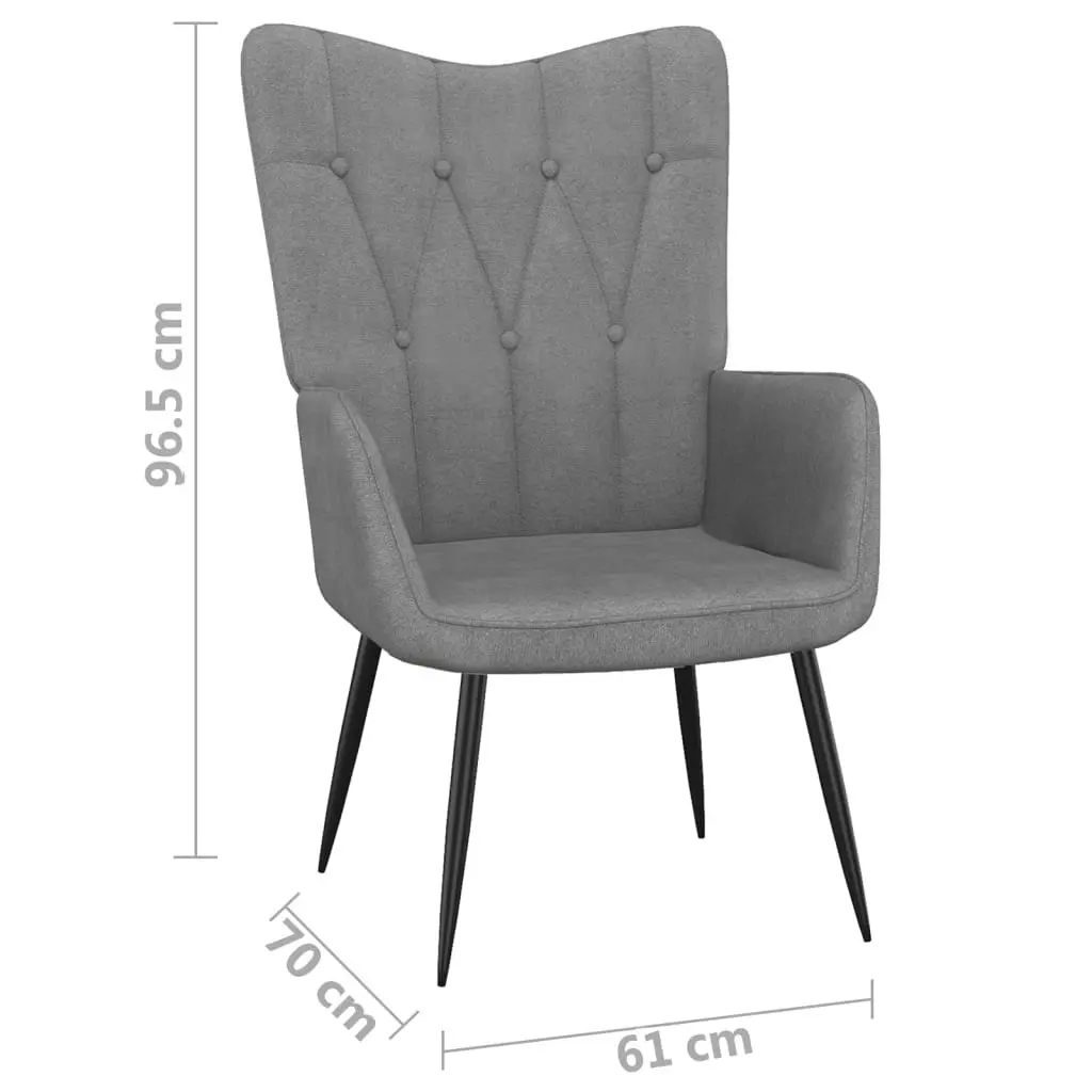 Relaxing Chair Dark Grey Fabric 327546