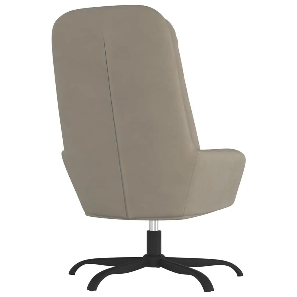 Relaxing Chair Light Grey Velvet 341205