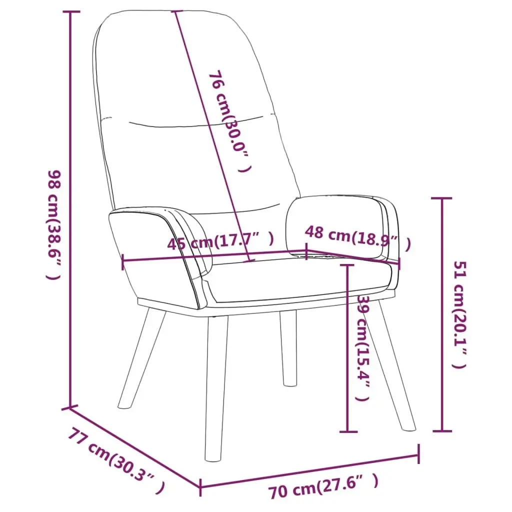 Relaxing Chair Light Grey Fabric 340990