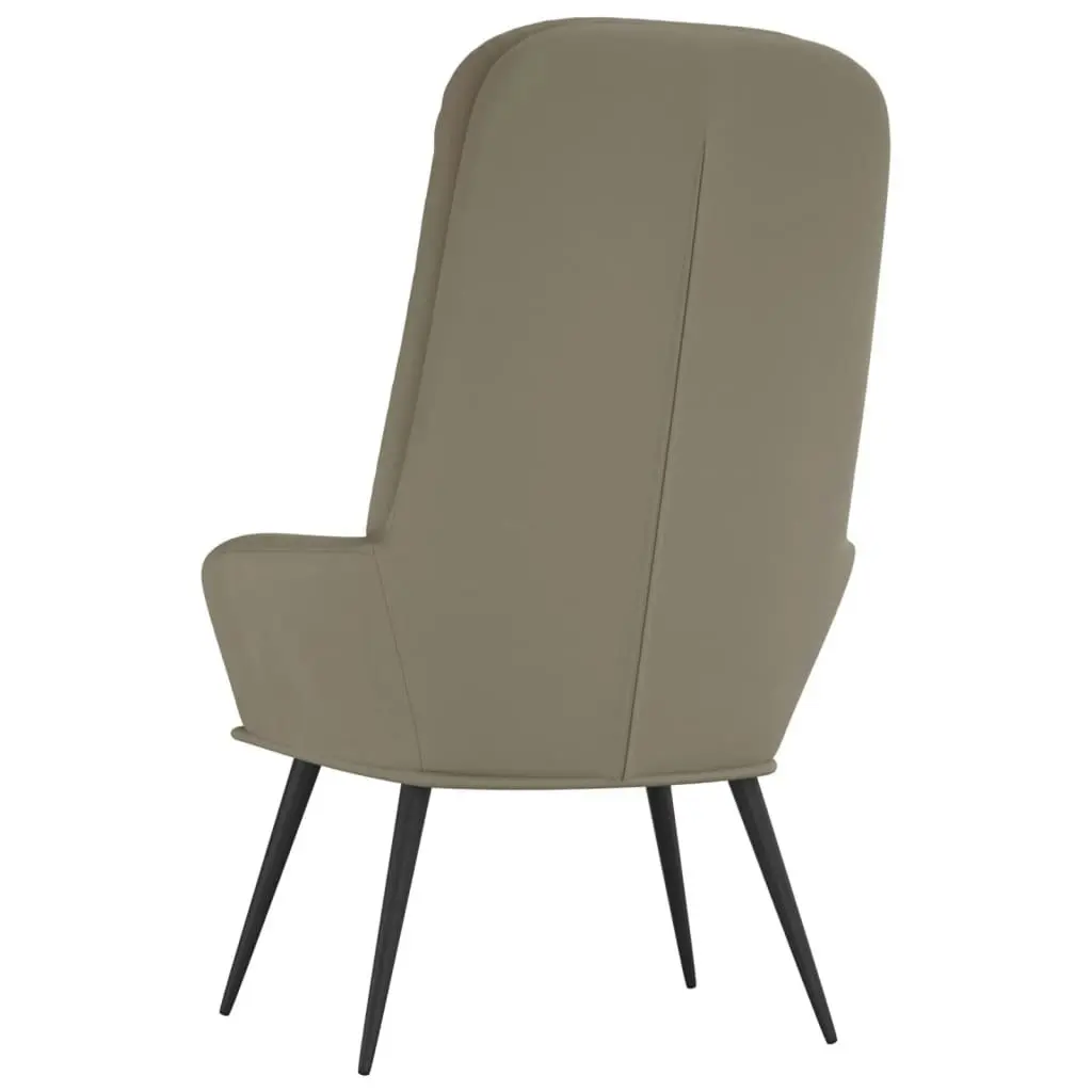 Relaxing Chair Light Grey Velvet 341194