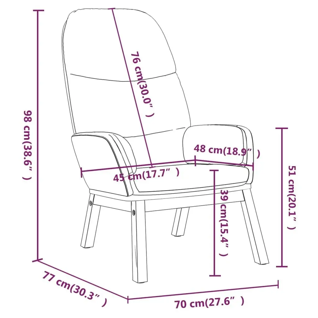 Relaxing Chair Light Grey Fabric 341060