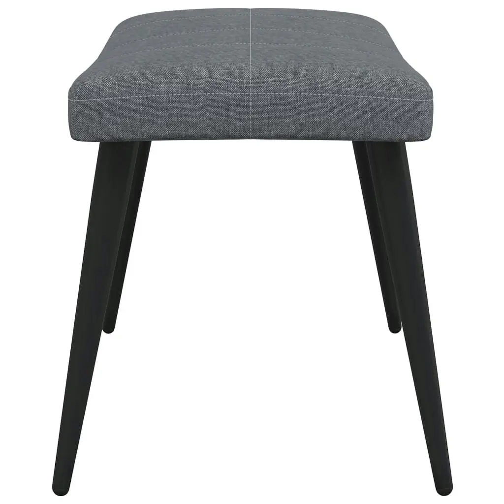 Relaxing Chair with a Stool Dark Grey Fabric 327953