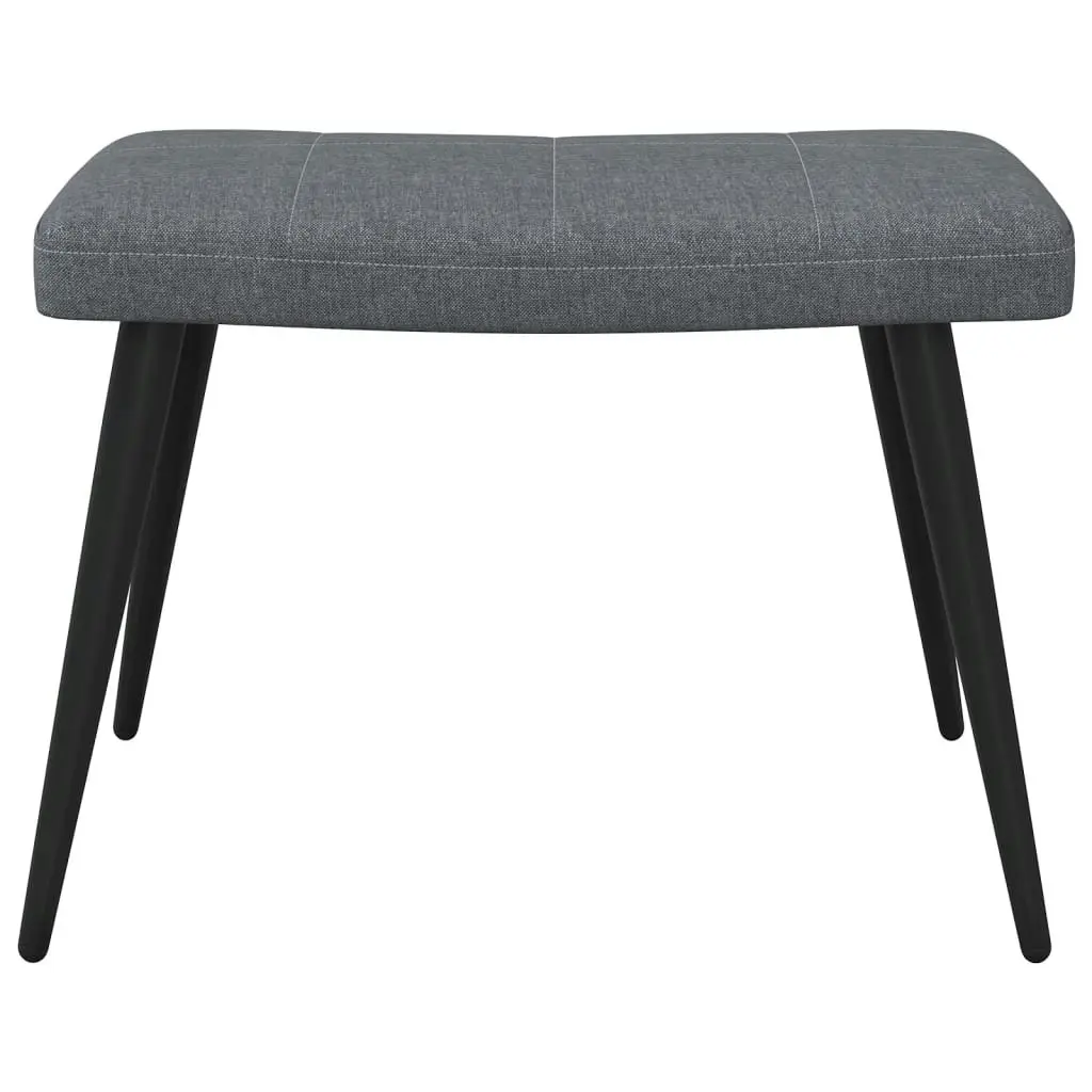 Relaxing Chair with a Stool Dark Grey Fabric 327953