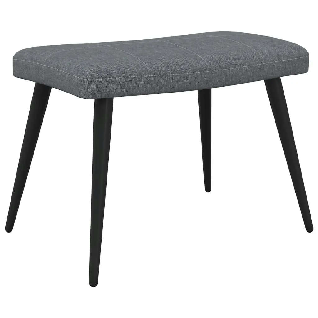 Relaxing Chair with a Stool Dark Grey Fabric 327953