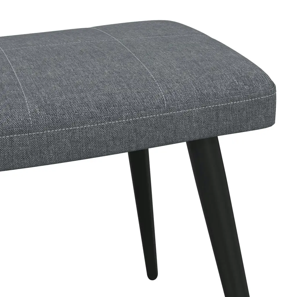 Relaxing Chair with a Stool Dark Grey Fabric 327953