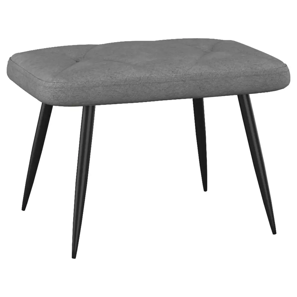 Relaxing Chair with a Stool Dark Grey Fabric 327557