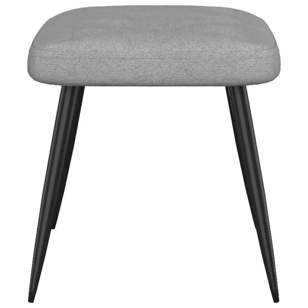 Relaxing Chair with a Stool Light Grey Fabric 327556