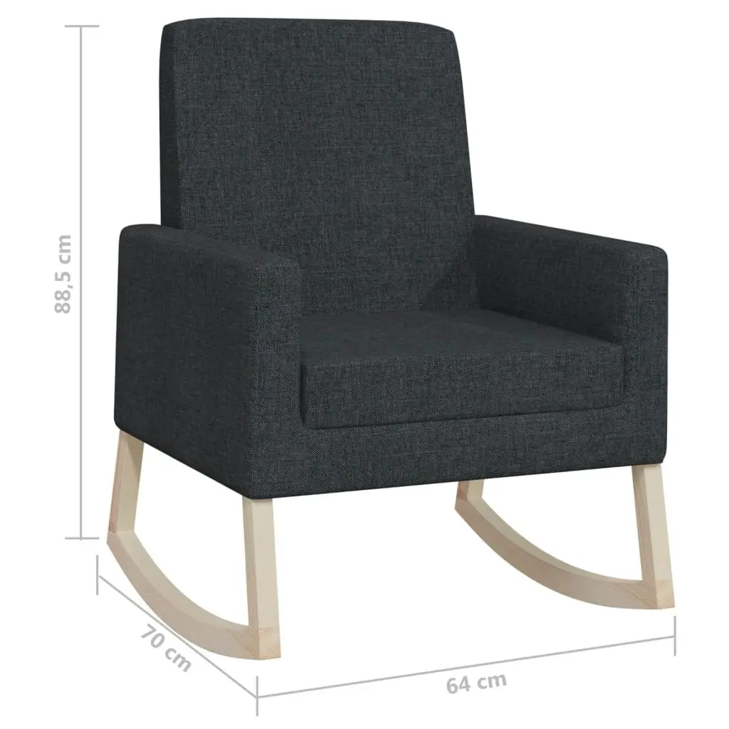 Rocking Chair Black Fabric 329417