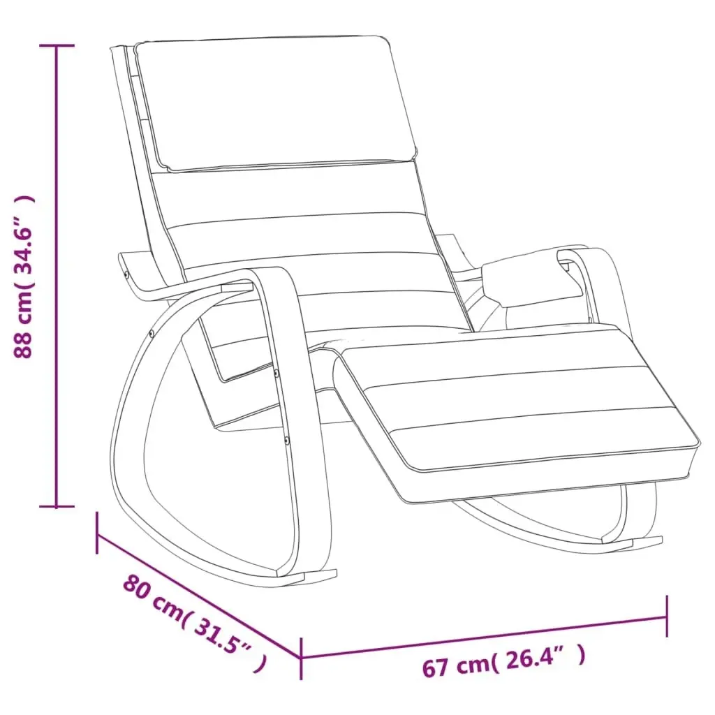 Rocking Chair Black Fabric 351080