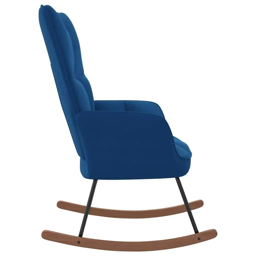 Rocking Chair Blue Velvet 328149