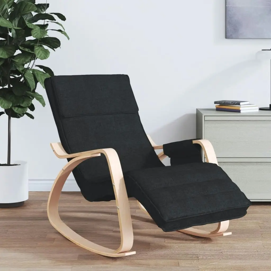 Rocking Chair Black Fabric 351077