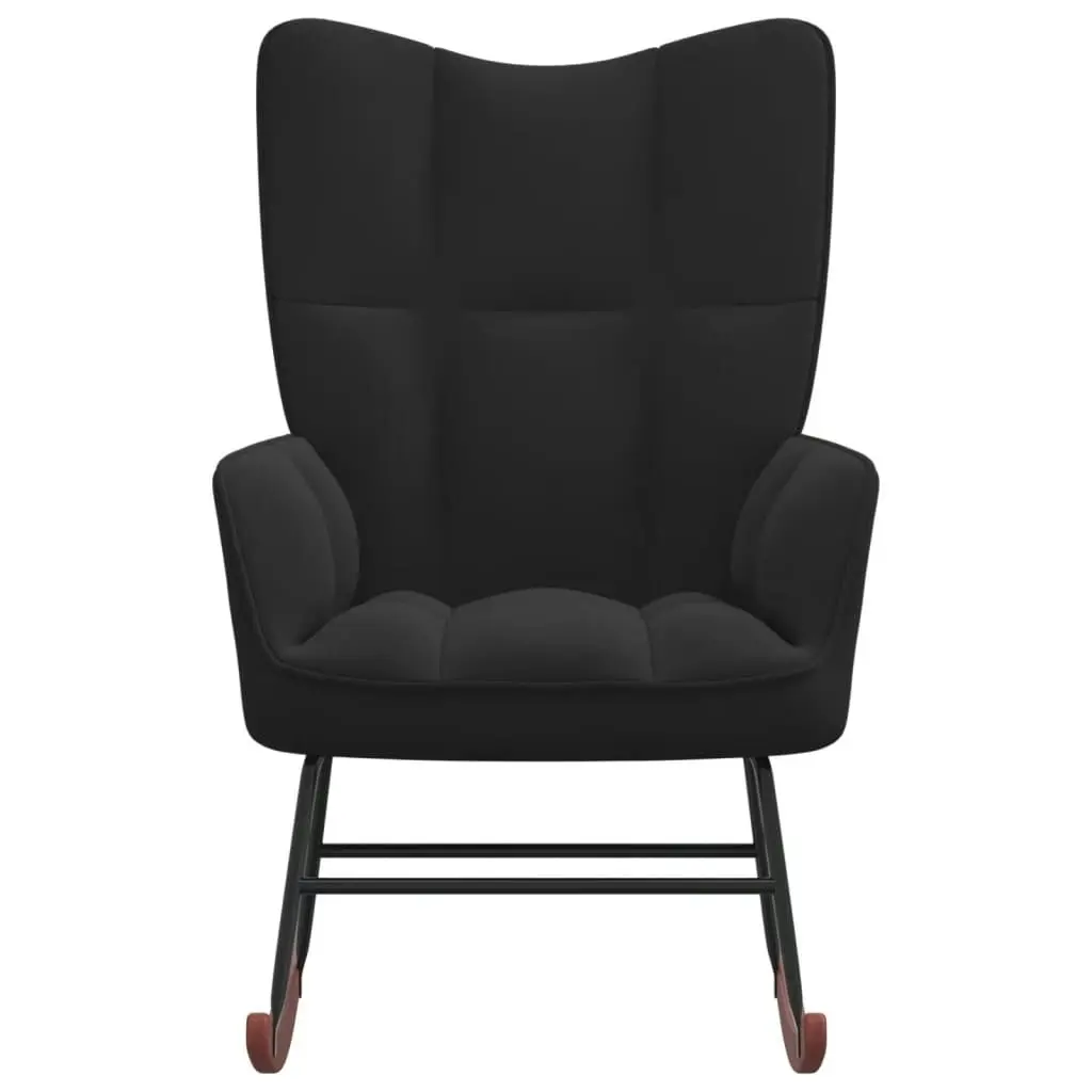 Rocking Chair Black Velvet 328145