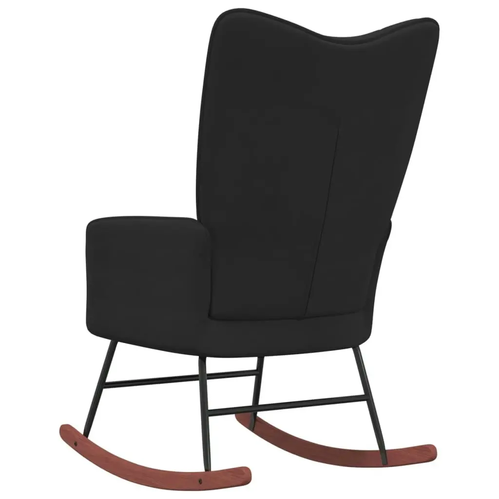 Rocking Chair Black Velvet 328145