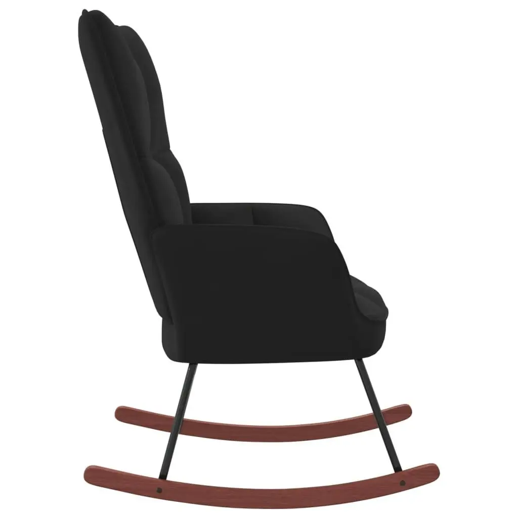 Rocking Chair Black Velvet 328145