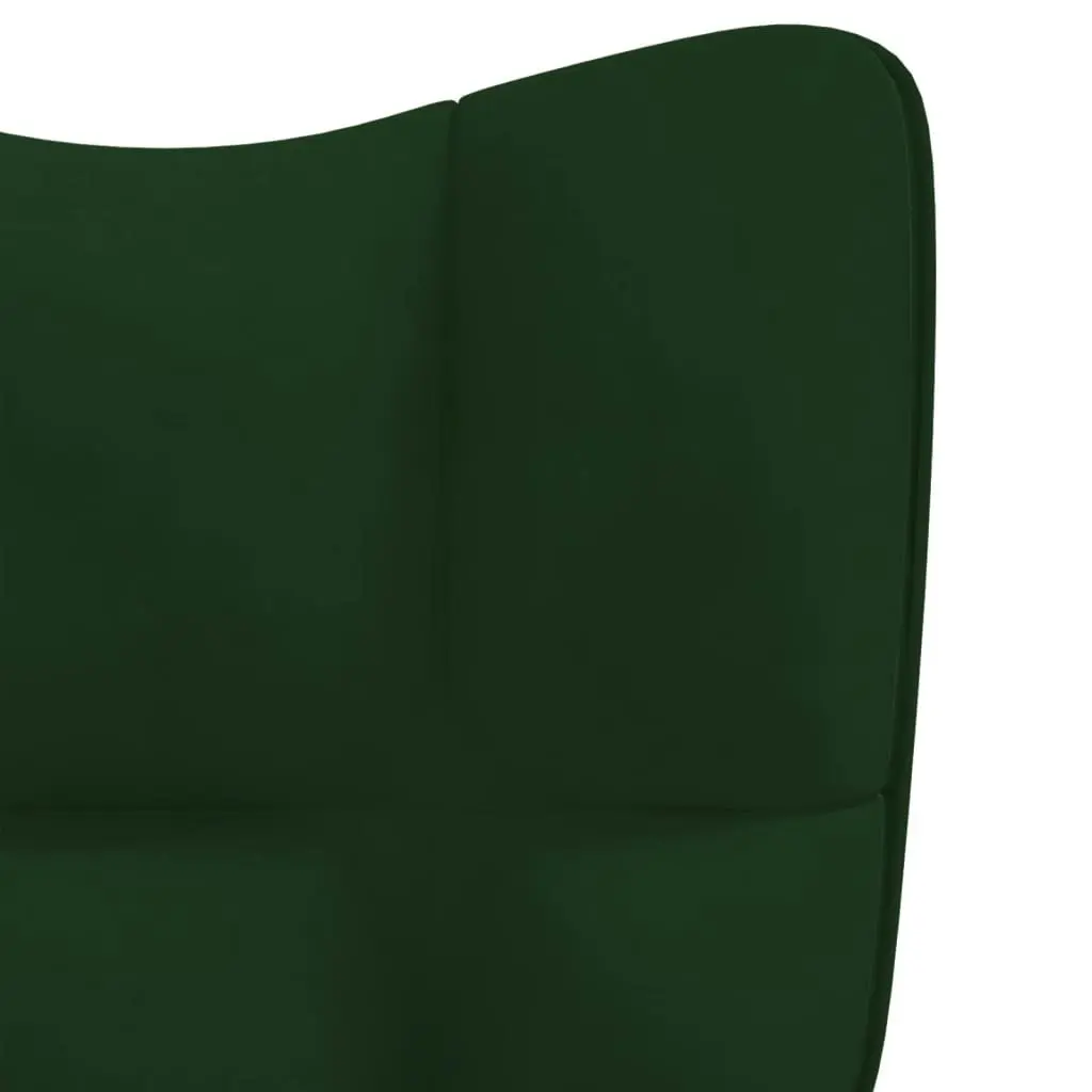 Rocking Chair Dark Green Velvet 328141