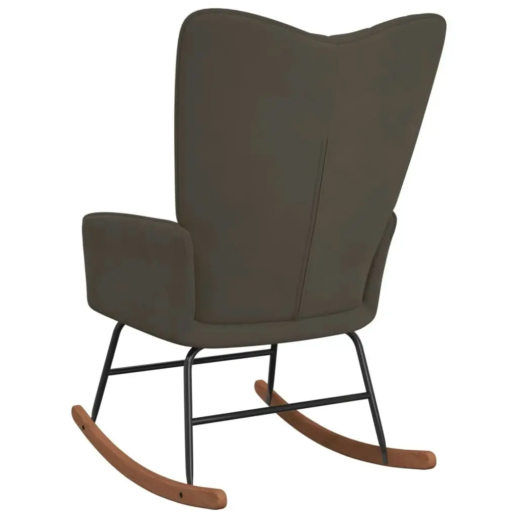 Rocking Chair Dark Grey Velvet 327744