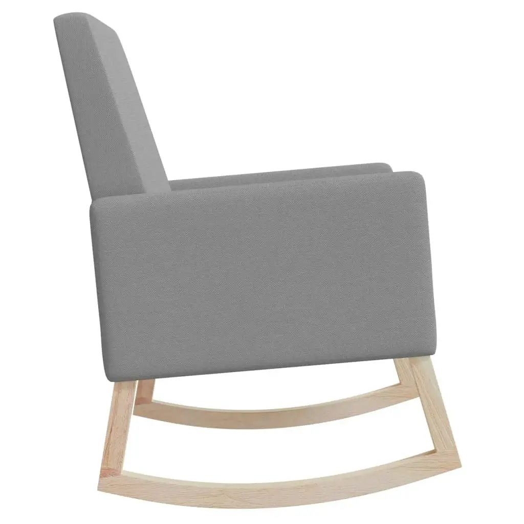 Rocking Chair Light Grey Fabric 329415