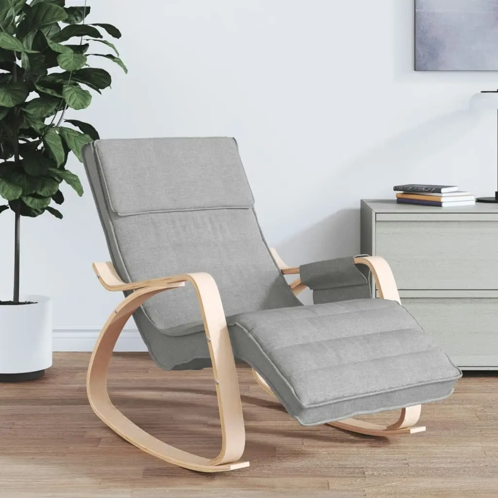 Rocking Chair Light Grey Fabric 351074