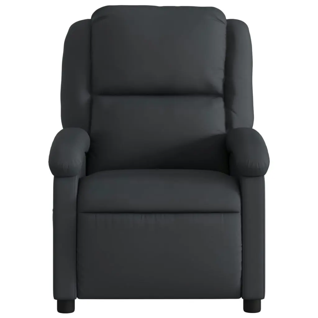 Recliner Chair Black Real Leather 371789