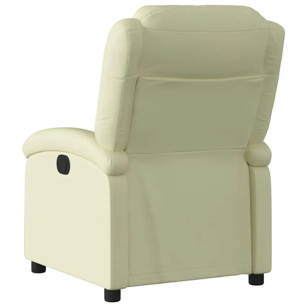 Recliner Chair Cream Real Leather 3205469