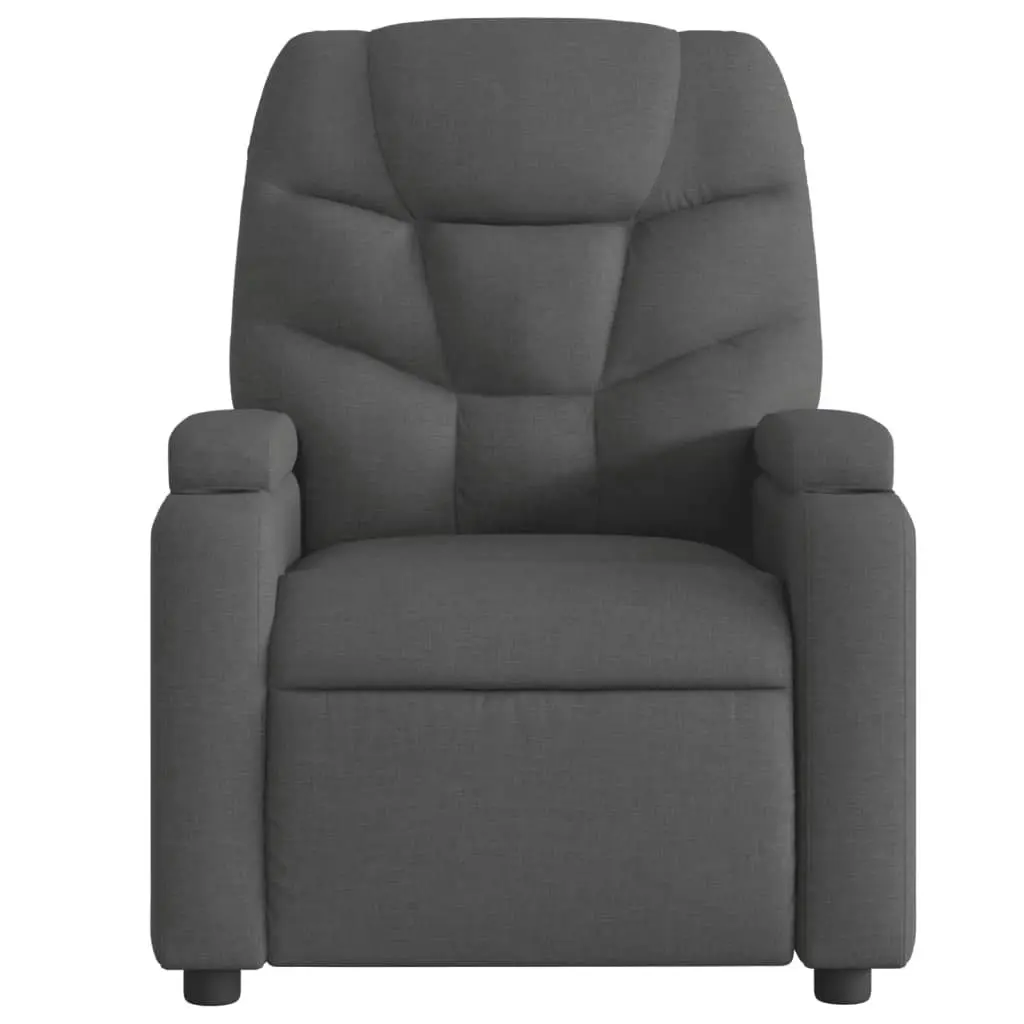 Recliner Chair Dark Grey Fabric 372442