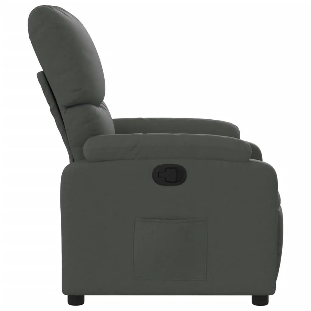 Recliner Chair Dark Grey Fabric 373411